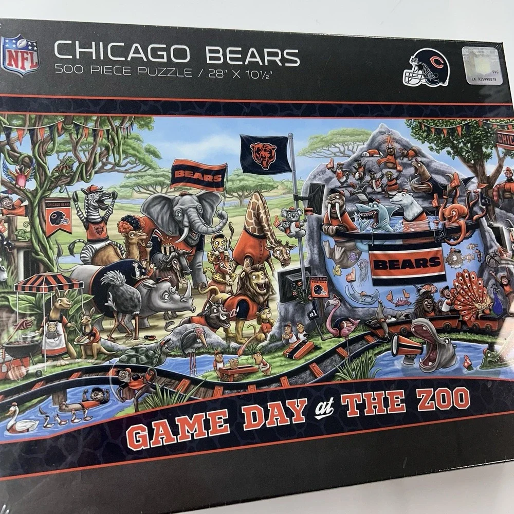 NEW Chicago Bears Jigsaw Puzzle 500 Piece Search Find‎ Game Day at The Zoo